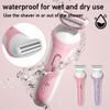Bella Ciao Electric Shaver for Women, Cordless Full-Body Hair Trimmer, Straight and Curved Blades with Floating Foil, Includes Trimming Guide and Cleaning Brush, Batteries Not Included, Purple view 3