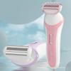 Bella Ciao Electric Shaver for Women, Cordless Full-Body Hair Trimmer, Straight and Curved Blades with Floating Foil, Includes Trimming Guide and Cleaning Brush, Batteries Not Included, Purple view 4