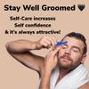 ALAZCO 30 pc Eyebrow Razor Precision Shaver Facial Exfoliating Dermaplaning Tool Peach Fuzz Face Brow Touch-Up Shaper Lip Bikini Area Razor Trimmer Washable Reusable Women Men - Blue view 4