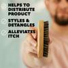 Beard Club Men's Boar Bristle Brush - Birchwood Grooming Tool for Styling, Taming and Healthy Beard Growth view 2