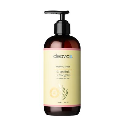 Aleavia Grapefruit Lemongrass Prebiotic Body Lotion  Lightly Scented, All-Natural Moisturizing Body Lotion with Organic Essential Oils  12 Oz