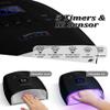 DORAGYM UV LED Nail Lamp, Cordless Gel Polish Dryer for Professional Gel Manicures - Black view 3