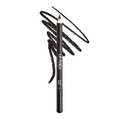 KISS NEW YORK Professional Slim Lip Pencil, Creamy Soft Lip Liner, Smooth Long-Lasting Rich Lip Color, Natural Lip Makeup, Water-Resistant Lip Crayon (Black)