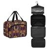 ALAZA Rose Star Geometric Toiletry Bag Travel Hanging Cosmetic Bag Portable Makeup Organizer for Women Men College Dorm Home Bathroom Business Trip view 1