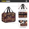 ALAZA Rose Star Geometric Toiletry Bag Travel Hanging Cosmetic Bag Portable Makeup Organizer for Women Men College Dorm Home Bathroom Business Trip view 4