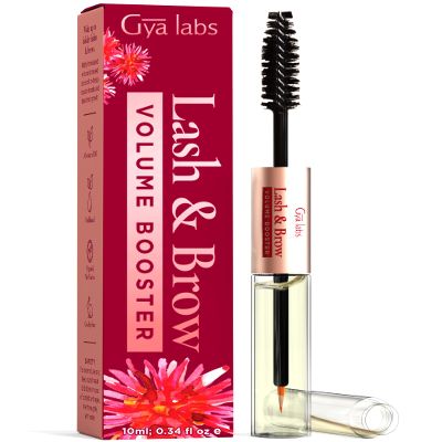 Gya Labs Lash and Brow Oil - 100% Pure Natual Organic Castor Oil Eyelash & Eyebrow Serum for Fuller-looking Lashes & Brows (0.34 Fl Oz)