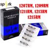 Spark 50PCS #12 Disposable Mixed Assorted Pack RL, RS, RM, M1 Round Liner Shader Magnum (7,9,11,13,15RM) view 2