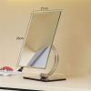 Tabletop Mirror Makeup Mirror HD Desktop Mirror Portable Large Compact Travel Household Dressing Mirror Multi- Angle Rotation Standing Makeup Mirror Silver Cosmetic Mirror view 3