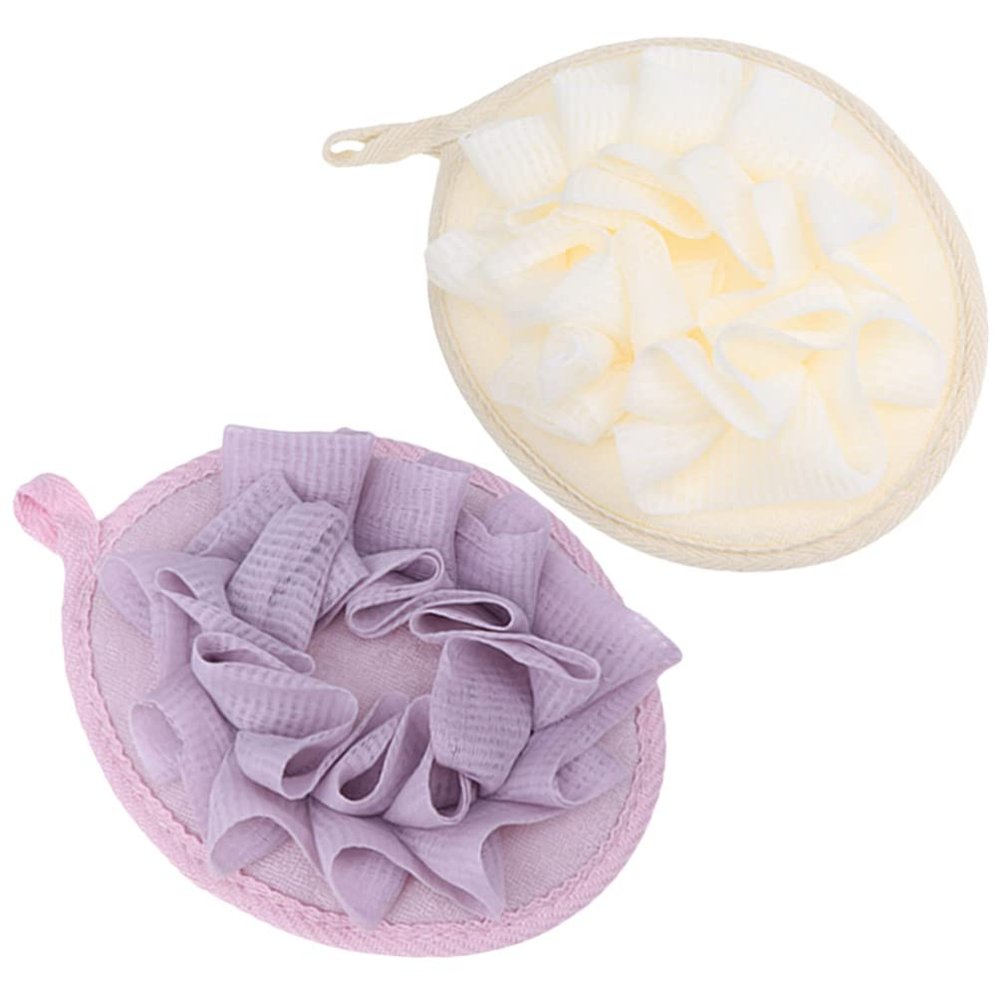 FOMIYES Exfoliating Bath Washcloth 4 Pack Bath Loofahs Shower Sponges for Men Women