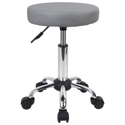 FURWOO Adjustable Salon Chair Small Rolling Stool with Wheels for Spa Salon Massage Home Office Grey