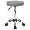 FURWOO Adjustable Salon Chair Small Rolling Stool with Wheels for Spa Salon Massage Home Office Grey view 1