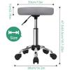 FURWOO Adjustable Salon Chair Small Rolling Stool with Wheels for Spa Salon Massage Home Office Grey view 2
