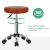 FURWOO Adjustable Salon Chair Small Rolling Stool with Wheels for Spa Salon Massage Home Office Brown view 4