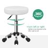 FURWOO Adjustable Salon Chair Small Rolling Stool with Wheels for Spa Salon Massage Home Office White view 4