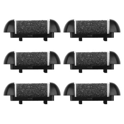 6 Pack Replacement Refill Rollers for Electric Foot File Callus Remover Pedicure Kit Tools Grinding Roller Head for Tough Dead Skin and Hard Callus (6pcs Tough Coarse)