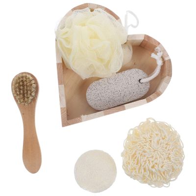FRCOLOR Bath Box Set Ladies' Unique Bath Women's Sets Foot Stone Foot File Body Cleaning Kit Body Scrubber Loofah Brush