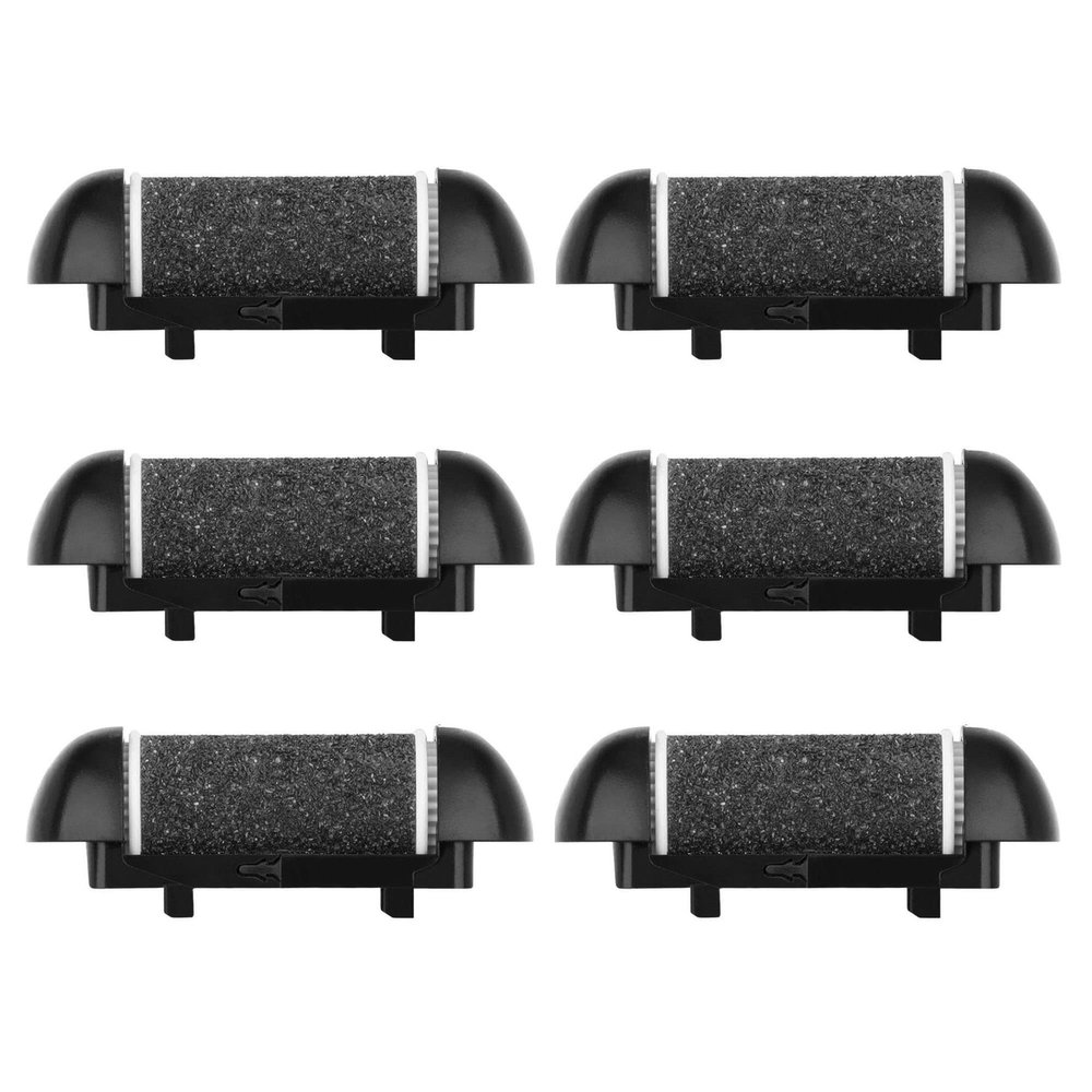 6 Pack Same Coarse Replacement Roller Heads for Electric Foot Filer Callus Remover for Feet Care Pedicure Tools Pedicure Kit Refill Rollers (6pcs Medium Coarse)