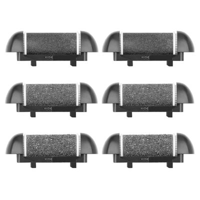 6 Pack Different Coarse Replacement Roller Heads for Electric Callus Remover for Feet Pedicure Kit Foot File Pedicure Tools Refill Rollers