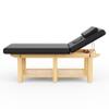 Wood Wide Stationary Massage Table for Treatment Table Physical Therapy Table Spa Facial Bed, PU Leather 31.5'' W  75'' L Heavy Duty Professional Stationary Massage Bed - Black Segmented Structure view 2