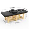Wood Wide Stationary Massage Table for Treatment Table Physical Therapy Table Spa Facial Bed, PU Leather 31.5'' W  75'' L Heavy Duty Professional Stationary Massage Bed - Black Segmented Structure view 3