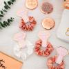24 Pieces Bridesmaid Proposal Gifts Wedding Makeup Bag Gift Set Includes 8 Bridesmaid Makeup Bags 8 Satin Hair Scrunchies 8 Bridesmaid Compact Mirrors(Fresh Pattern) view 4