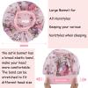 5 Pack Satin Bonnet Silk Bonnet for Sleeping Women, Hair Sleep Bonnets for Women, Wide Soft Band Large Sleep Cap for Curly Hair Braids view 4