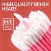 Teenitor 600 Pcs Lip Applicators Disposable Lip Brush, Lip Wands Applicators, Lipstick Applicators Disposable Doe Foot Applicator Lip Brush Wands Pink view 2