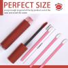 Teenitor 600 Pcs Lip Applicators Disposable Lip Brush, Lip Wands Applicators, Lipstick Applicators Disposable Doe Foot Applicator Lip Brush Wands Pink view 3