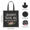 WCGXKO Mother's Day Gift Grandma Birthday Gift Travel Gift Canvas Tote Bag for (MMY'S Travel Tote Black) view 2