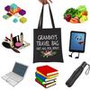 WCGXKO Mother's Day Gift Grandma Birthday Gift Travel Gift Canvas Tote Bag for (MMY'S Travel Tote Black) view 3
