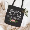 WCGXKO Mother's Day Gift Grandma Birthday Gift Travel Gift Canvas Tote Bag for (MMY'S Travel Tote Black) view 4