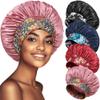 4 Pack Satin Bonnet Silk Bonnet for Sleeping Women, Hair Sleep Bonnets for Women, Wide Soft Band Sleep Cap for Curly Hair Braids view 1