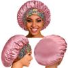 4 Pack Satin Bonnet Silk Bonnet for Sleeping Women, Hair Sleep Bonnets for Women, Wide Soft Band Sleep Cap for Curly Hair Braids view 2