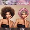 4 Pack Satin Bonnet Silk Bonnet for Sleeping Women, Hair Sleep Bonnets for Women, Wide Soft Band Sleep Cap for Curly Hair Braids view 3