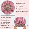 4 Pack Satin Bonnet Silk Bonnet for Sleeping Women, Hair Sleep Bonnets for Women, Wide Soft Band Sleep Cap for Curly Hair Braids view 4