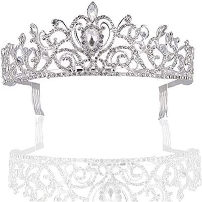 YOUOOK Vintage Rhinestone Crystal Crown - Tiaras and Crown for Women - Princess Rhinestone Crown for Christmas/Wedding/Prom/Pageant/Costume Birthday Party/Photography