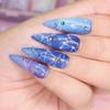 Gradient Galaxy Nail Foil Transfer Sticker Kit, 10 Rolls Starry Sky Nail Foils Sheets Adhesive Nail Art Decals Star Marble Print Transfer Foils Stickers 50m4cm DIY Nail Art Decorations Nail Supplies view 3