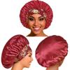 4 Pack Satin Bonnet Silk Bonnet for Sleeping Women, Hair Sleep Bonnets for Women, Wide Soft Band Sleep Cap for Curly Hair Braids view 2