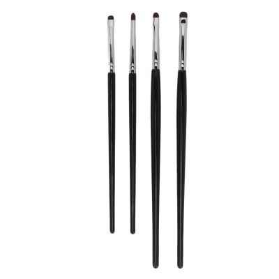 4pcs Wool Make Up Brush Set, Premium Eye Makeup Brush for For Eyeshadow, Eyeliner, Concealer, Detail Makeup Brush Kit with Fine Bristles and Comfortable Handle