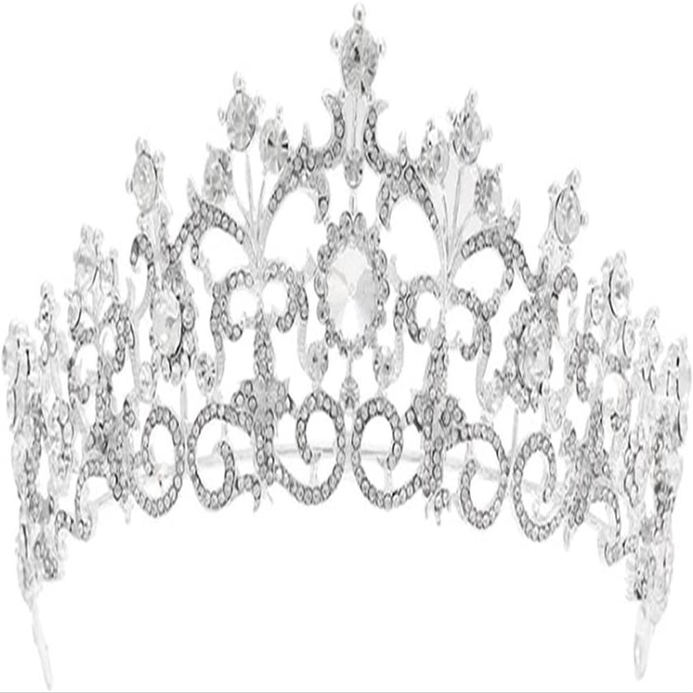 YOUOOK Vintage Rhinestone Crystal Crown - Tiaras and Crown for Women - Princess Rhinestone Crown for Christmas/Wedding/Prom/Pageant/Costume Birthday Party
