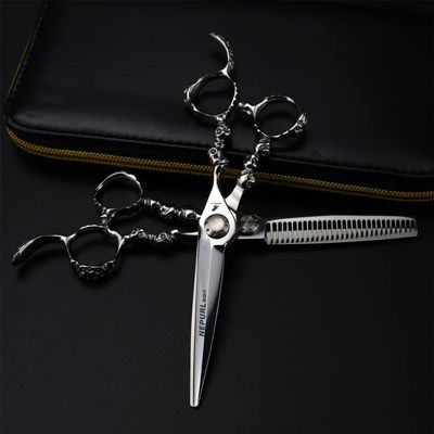 6.0 Inch Hair Cutting Scissors Set, Barber Hair Cutting & Thinning Shears, Professional Thinning Shears Hair Cutting Scissors, for Hairdresser/Hair Salon