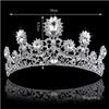 YOUOOK Silver Crown Plated Rhinestone Full Round Wedding Crown for Brides Bridal Hair Jewelry view 2