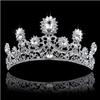 YOUOOK Silver Crown Plated Rhinestone Full Round Wedding Crown for Brides Bridal Hair Jewelry view 3