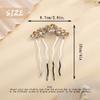 Aimimier Dainty Crystal Flower Hair Comb Sparkly Rhinestone Inlaid Hair Side Combs Long Teeth Hair Accessories for Women and Girls(Champagne) view 3