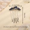 Aimimier Flower Crystal Styling Hair Combs Dainty Rhinestone Twist Combs Alloy Hair Pieces Hair Accessories for Women and Girls(Blue) view 3