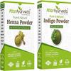 MIYUU Attar Ayurveda Natural Dye for Black Hair (Henna Leaves Powder, Indigo Leaves Powder Combo Pack) on view 1