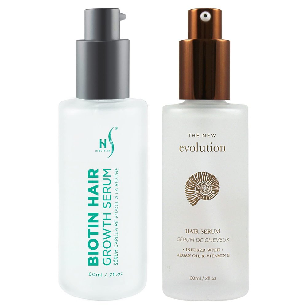 Herstyler Biotin Hair Growth Serum and Evolution Argan Oil Hair Serum Set