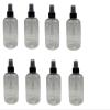 Natural Farms 8 oz Plastic Clear Boston BPA FREE Bottles - 8 Pack Empty Refillable Containers - Essential Oils Cleaning Products - Aromatherapy - Black Fine Mist Sprayers - Made in the USA view 1