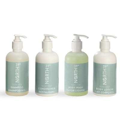 Shampoo, Conditioner, Body Wash, Lotion - Eucalyptus & Lavender Scent - Courtyard by Marriott & Residence Inn Hotels - 8.5oz Hair & Body Care Set
