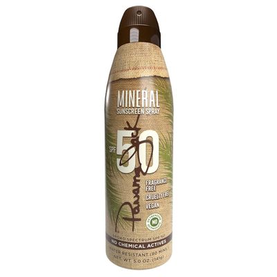 Panama Jack Mineral Sunscreen Spray - SPF 50, Broad Spectrum UVA/UVB Protection, Vegan, Fragrance & Cruelty Free (Pack of 1)